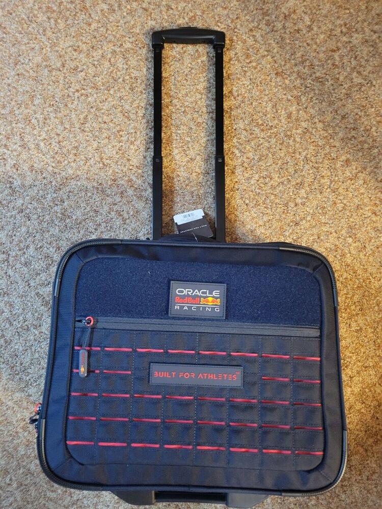 Red Bull Racing F1 Official Team Timeline Carry On Wheeled Luggage Suitcase Bag